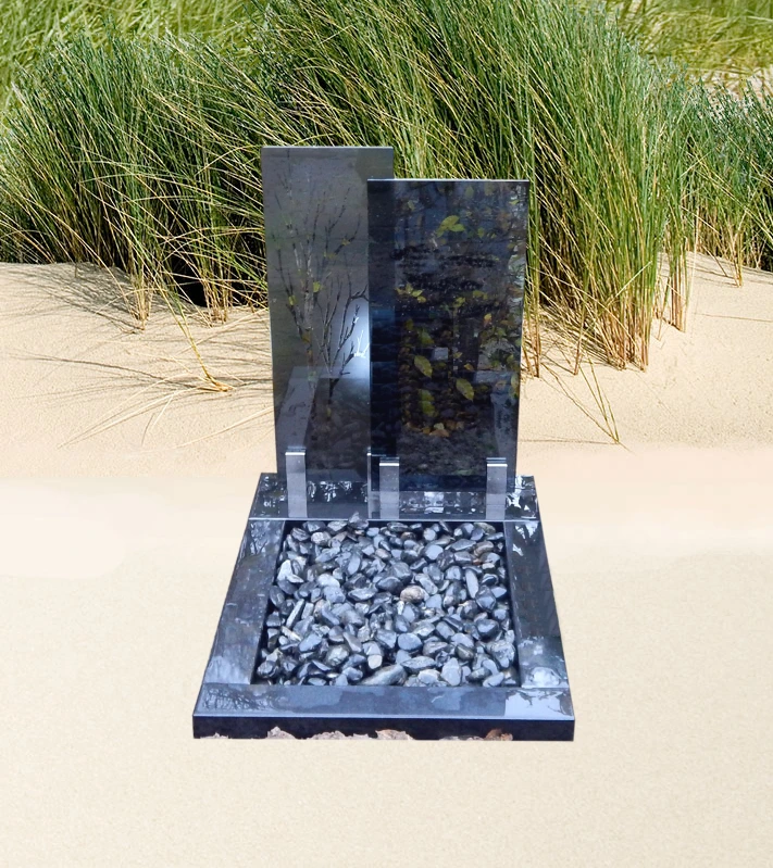 Algemeen graf van glas en zwart graniet