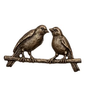 Foto van Bronzen vogels op tak