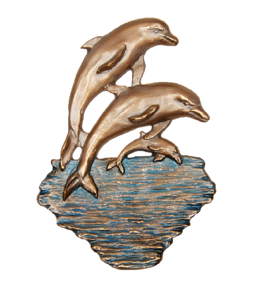 Dolfijnen van brons