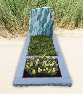 Foto van Grafmonument met Metallic Green