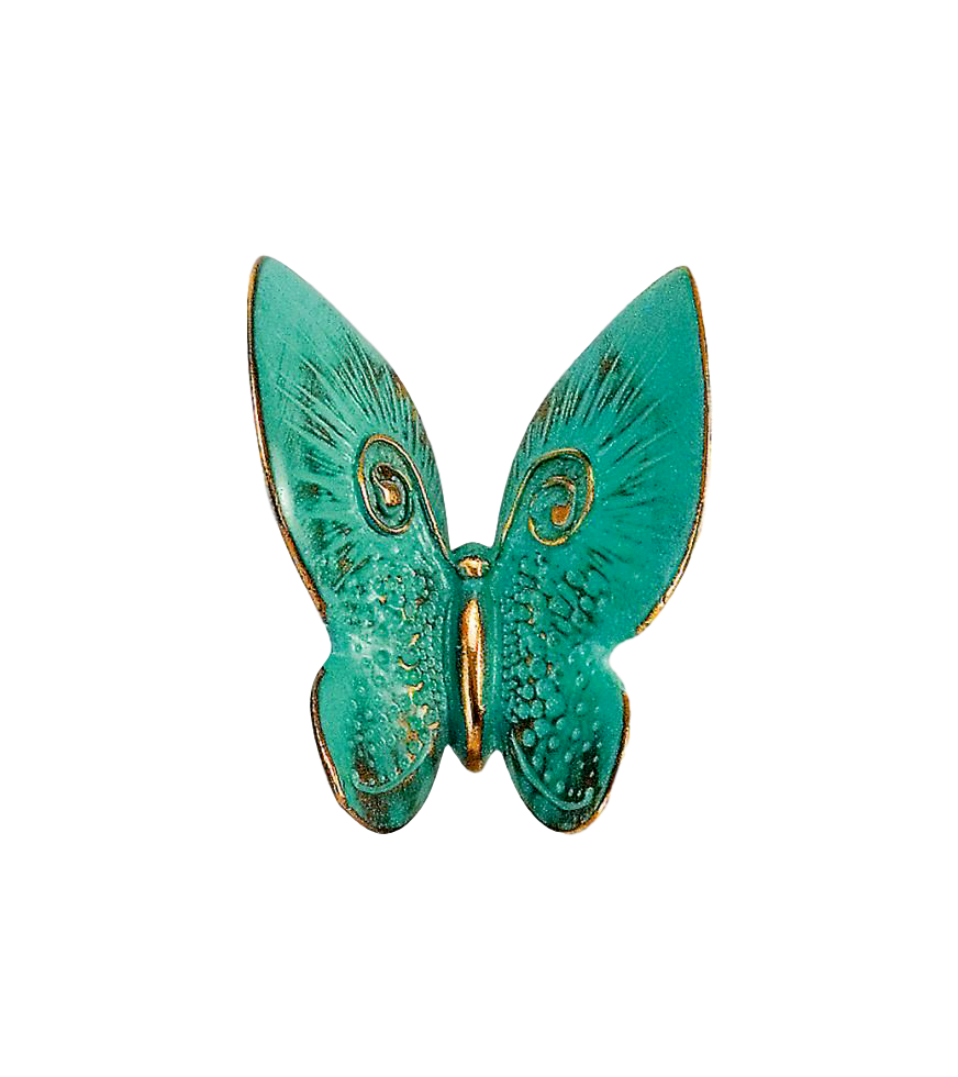 Groen gekleurde bronzen vlinder