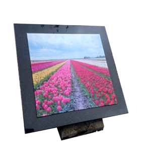 Foto van Full color print op glas