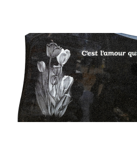 Foto van Handgravure van tulpen